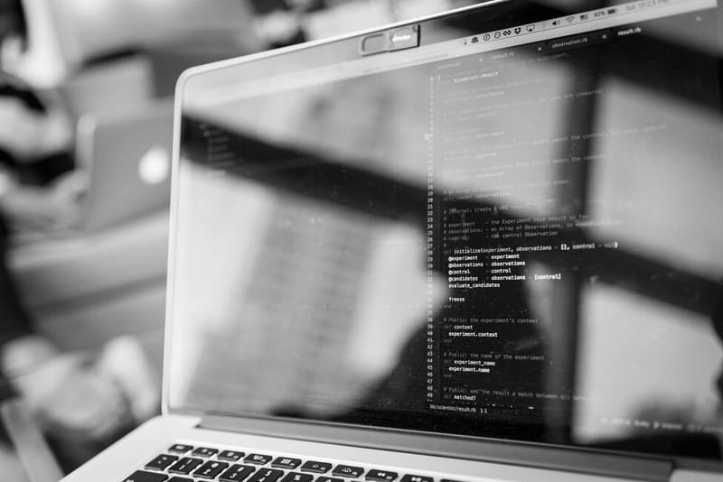 Code-Screen mit Software-Entwicklung